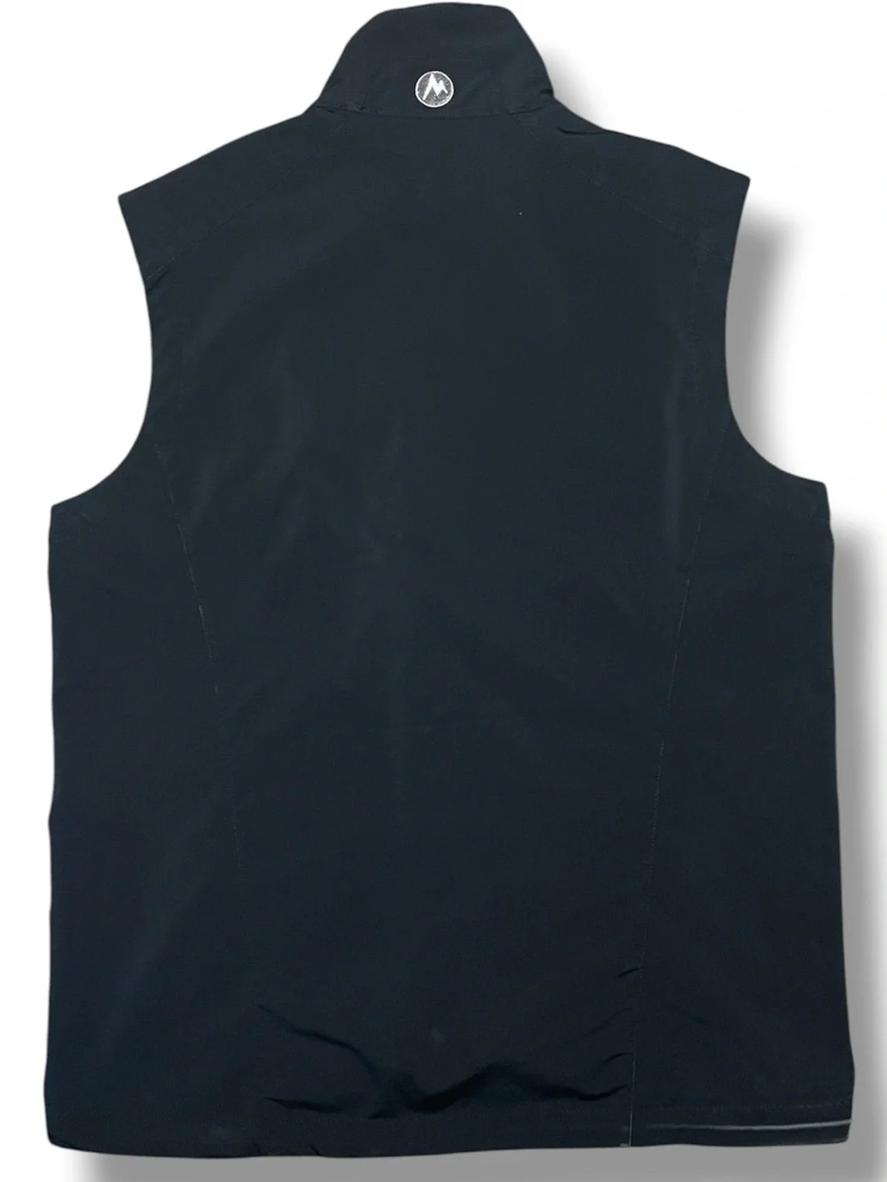 MARMOT Softshell Vest Mens Medium Black Full Zip Pockets Outdoor Hiking Camping